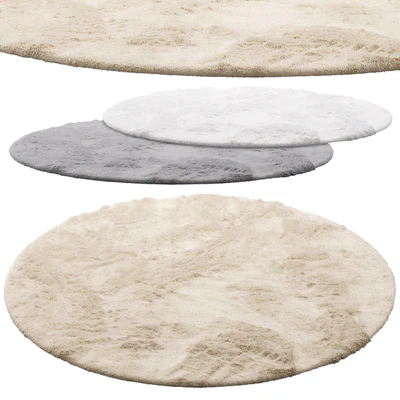 Benuta Dave Round Fur Rug (3 colors) — Ver 2