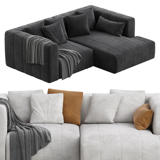 Langham Channeled 2 Piece Sectional Sofa — Descargar