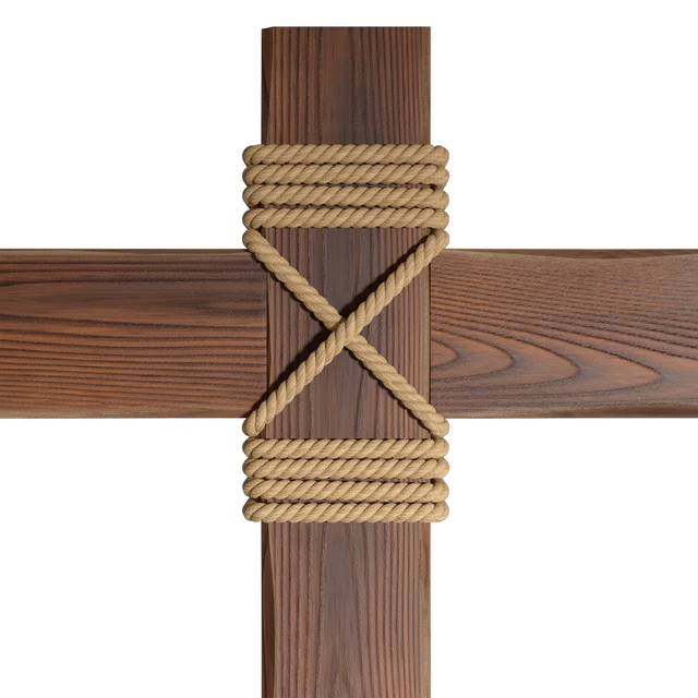 Wooden beams with rope — Descargar