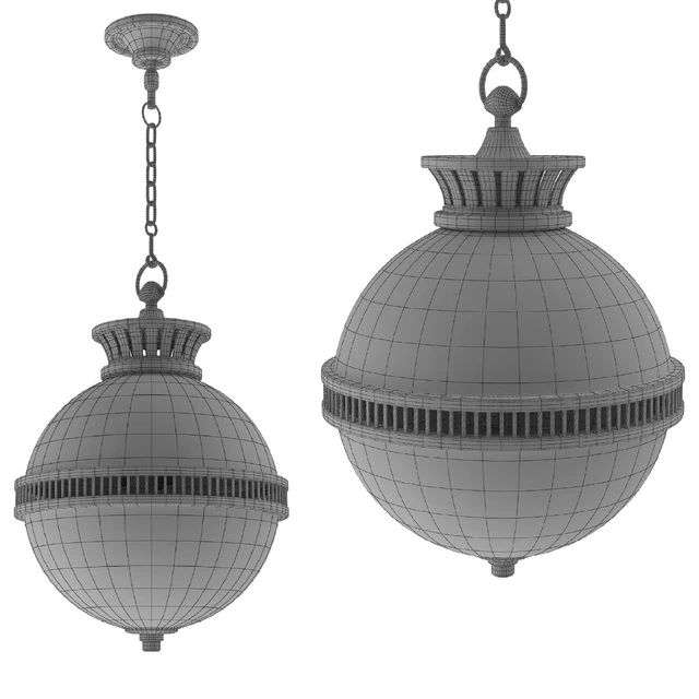 Visual Comfort Alderly 3 Light Globe Pendant — Descargar