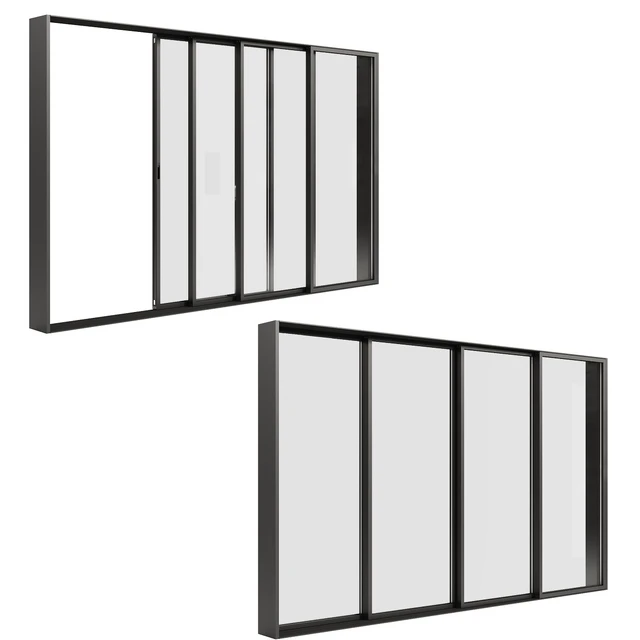 A set of sliding Metal Windows-Doors. — Скачать