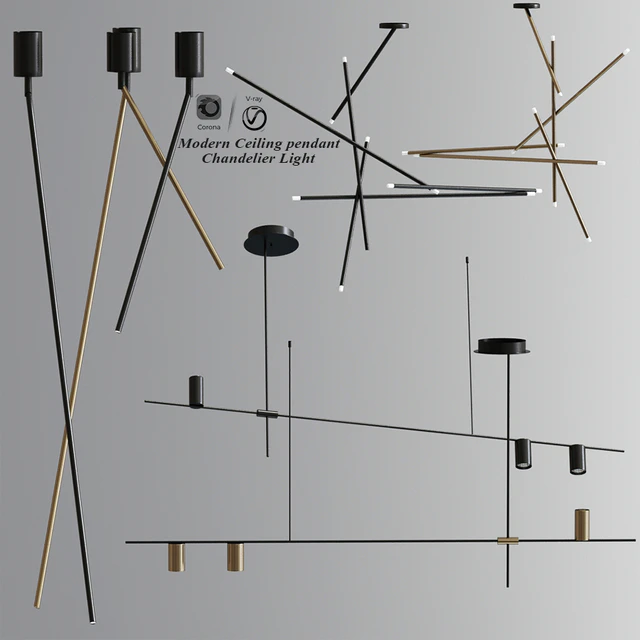 Modern Ceiling pendant Chandelier Light 04 — Скачать