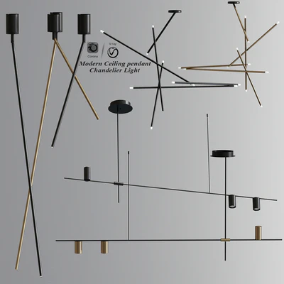 Modern Ceiling pendant Chandelier Light 04 — Вид 1
