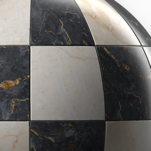 Marble Tile Materials 15- Marble Mixed by Stone - Pbr 4k Seamless — Скачать