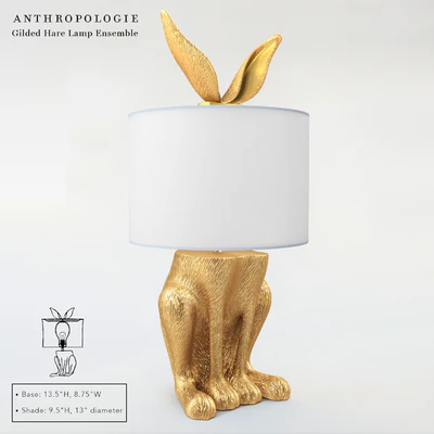 Gilded Hare Lamp Ensemble — Вид 1