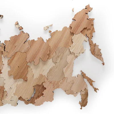 Wooden map of Russia — Ver 3