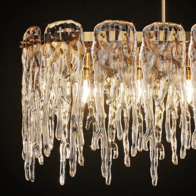 Chandelier with Ice Plates Spring Long M — Вид 2