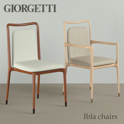 Giorgetti ibla chairs &amp; memos rectangular table — Ver 2
