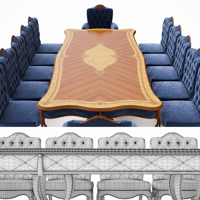 Table and chairs ANNIBALE COLOMBO — Descargar