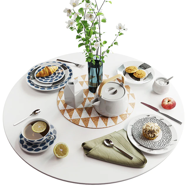 Set of dishes in Scandinavian style — Descargar