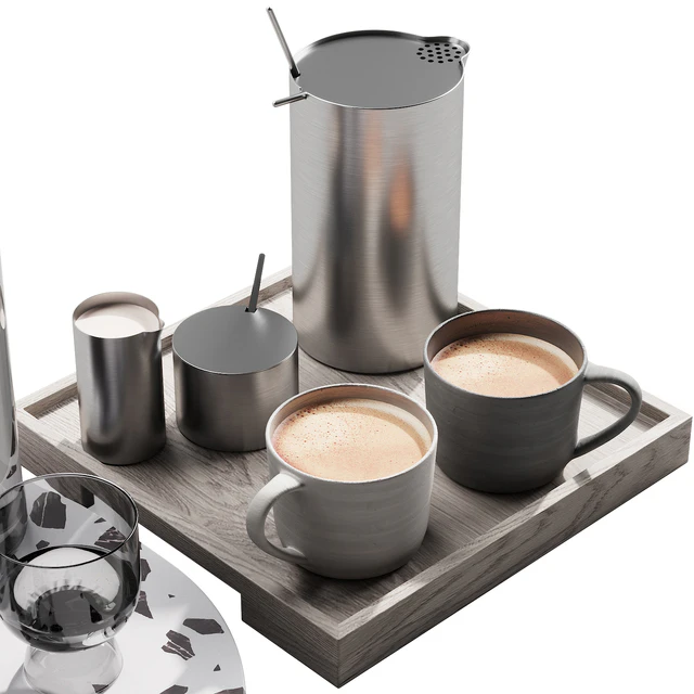 128 eat and drinks decor set 02 coffee and water kit 02 — Скачать