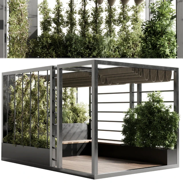 Landscape Furniture with Pergola and Roof garden 09 — Скачать
