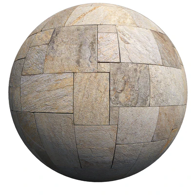 Mix Travertine French Pattern Stone-Wall & Floor 6K High Resolution Tileable — Вид 4