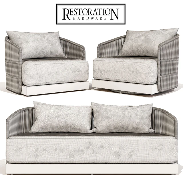 RH Havana Swivel and Lounge Chair with 68'' Sofa — Скачать