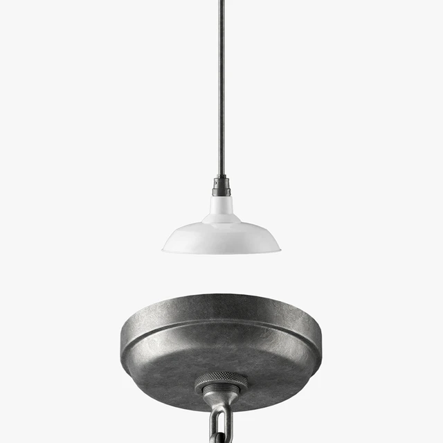 RH - White Vintage Barn Pendant — Descargar