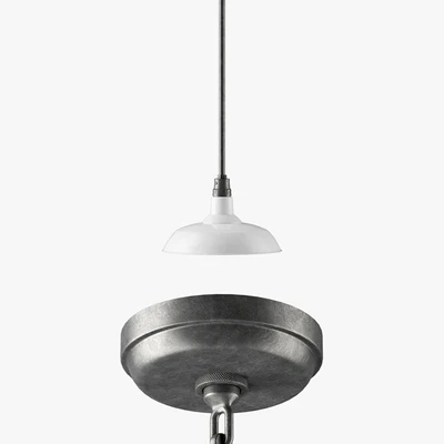 RH - White Vintage Barn Pendant — Ver 2