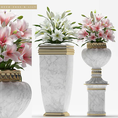 DECO VASE & LILY — Ver 1