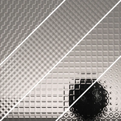 Fluted glass Set 04 — Ver 1