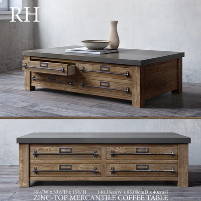 ZINC-TOP MERCANTILE COFFEE TABLE — Скачать