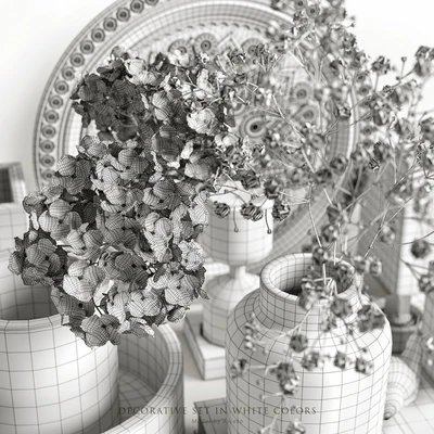 Decorative set in white colors — Ver 3