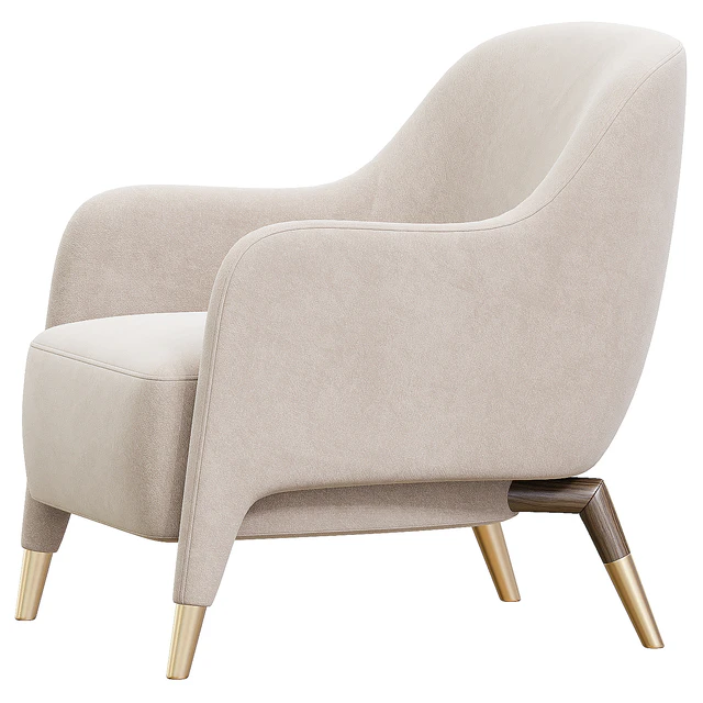 Armchair in Linen Molteni — Скачать
