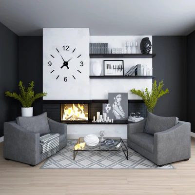 Corner fireplace — View 1