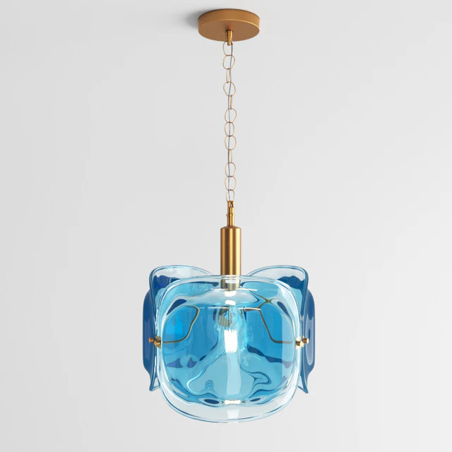 Colored glass pendant lamp Lampatron TRINO — Descargar