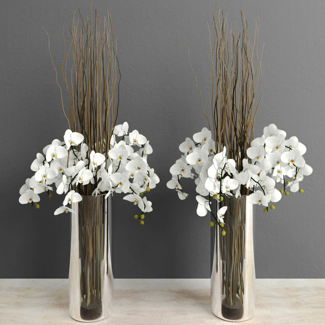 Orchids with willow branches — Скачать