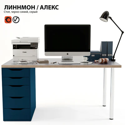 IKEA LINNMON / ALEX Office Desk — Ver 2