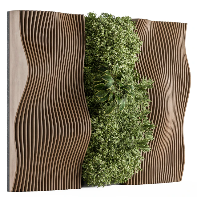 Vertical Garden Wood Parametric Wall - Wall Decor 30 — Скачать