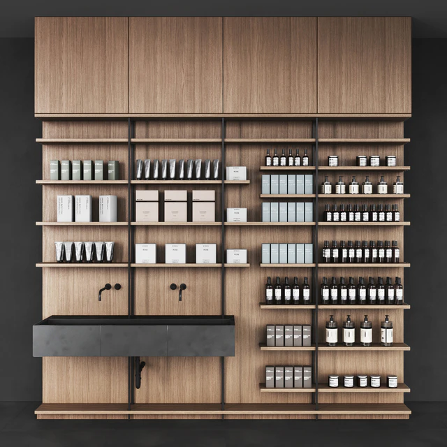 Cosmetic set wooden shelving — Скачать