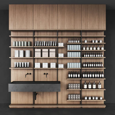 Cosmetic set wooden shelving — Вид 1