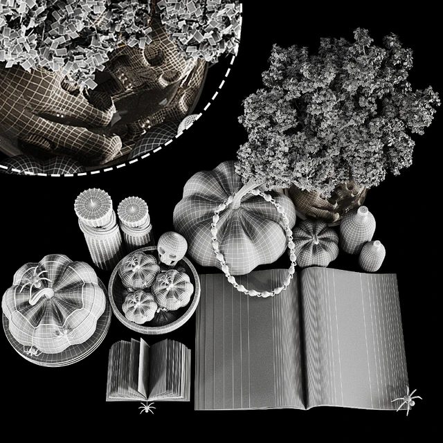 Halloween Ghost and skull Decorative Set 06 — Скачать