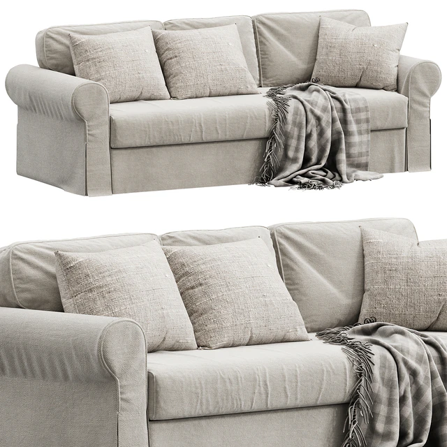 VRETSTORP Sleeper sofa, Totebo light beige IKEA — Descargar
