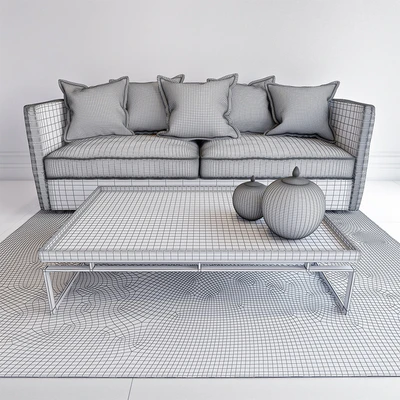 Divan Annecy, coffee table TY380-YM and carpet MAQ-02-Taupe from Dantone home — Ver 2