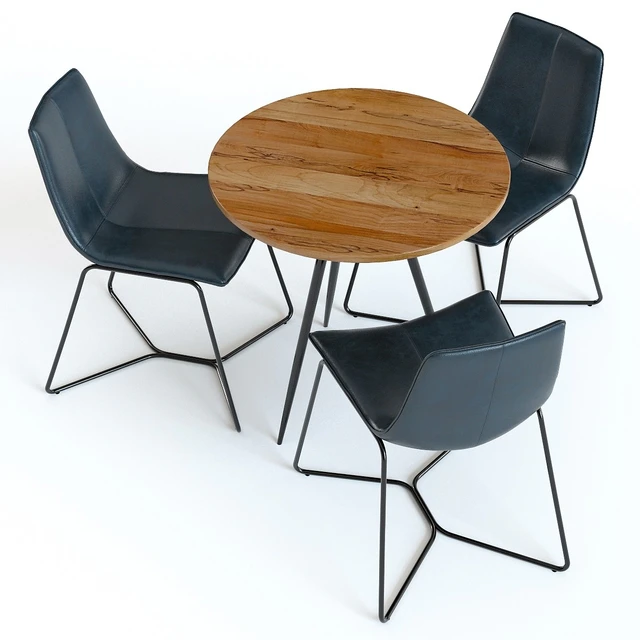 West Elm Wren Bistro Table and Slope Chairs — Скачать