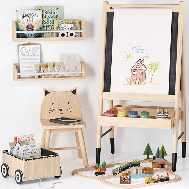 Crate and Barrel Wooden Art Easel ,Toy and Decor for Kids — Descargar