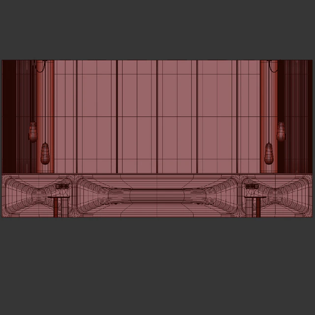 Wall composition Bedroom Headboard 002 — Descargar