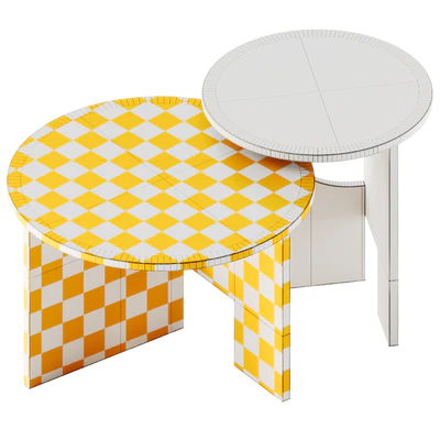 NICOLINE MONDRIAN Round marble coffee table — Ver 2