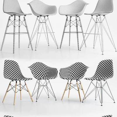 Eames Plastic Side Chairs — Ver 3