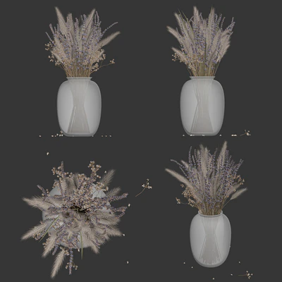 Dry flowers in modern vase 4 — Ver 2