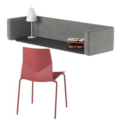 Desk and chair FourUs Wall Pod — Ver 2