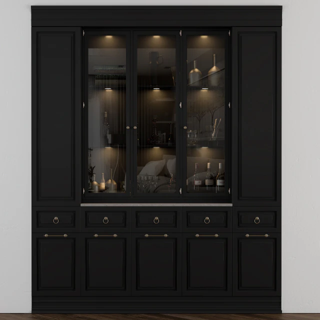 Classic Display Cabinet Black — Скачать