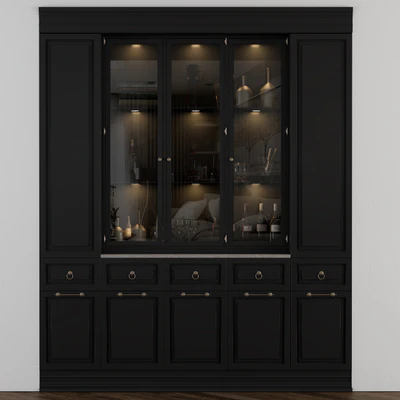 Classic Display Cabinet Black — Вид 3