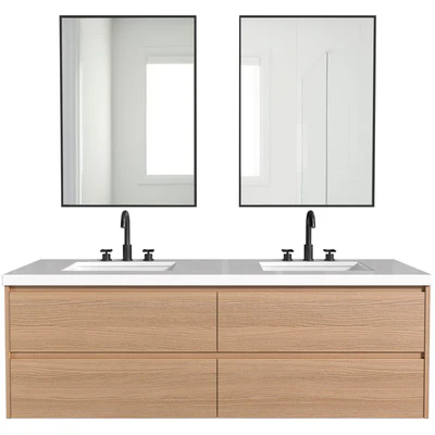 Modern Bathroom Furniture.Washbasin Cabinet With Built-in Basin — Ver 2
