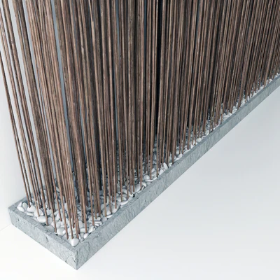 Screen long wood thin dry branch pebble n2 / Ширма длинная из тонких сухих веток №2 — Вид 2