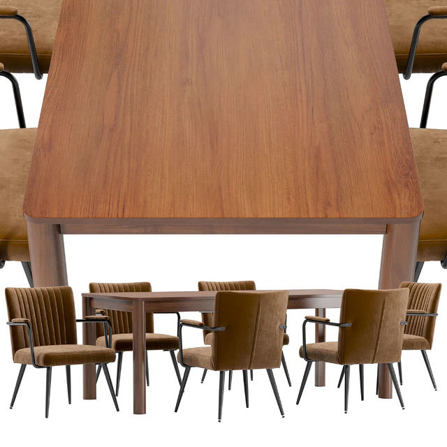 Dining chair Ronda and table Bergen Bgt35 — Descargar