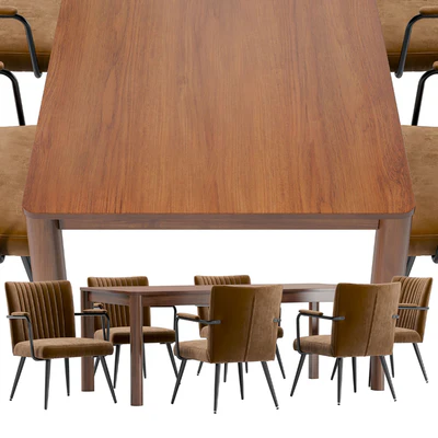 Dining chair Ronda and table Bergen Bgt35 — Ver 4