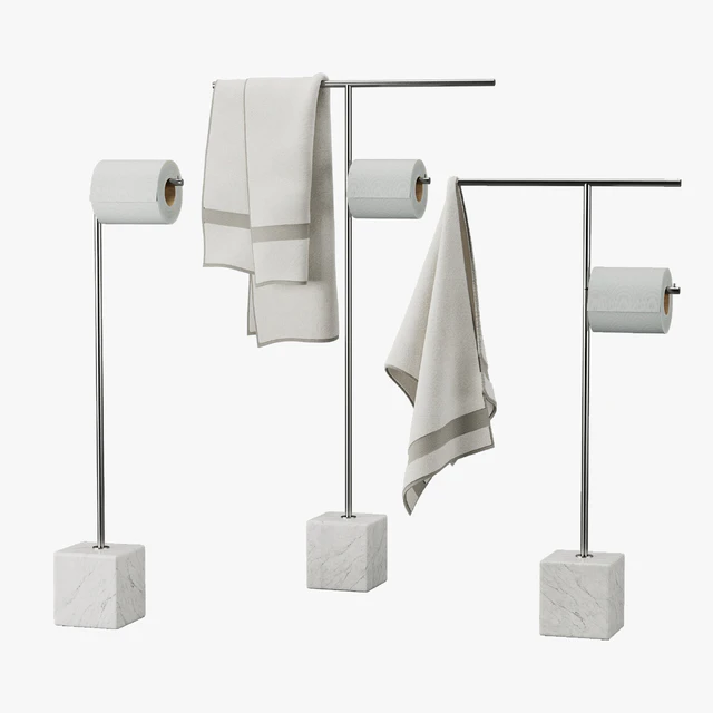 Antonio Lupi BIVIO towel holder, paper roll — Descargar