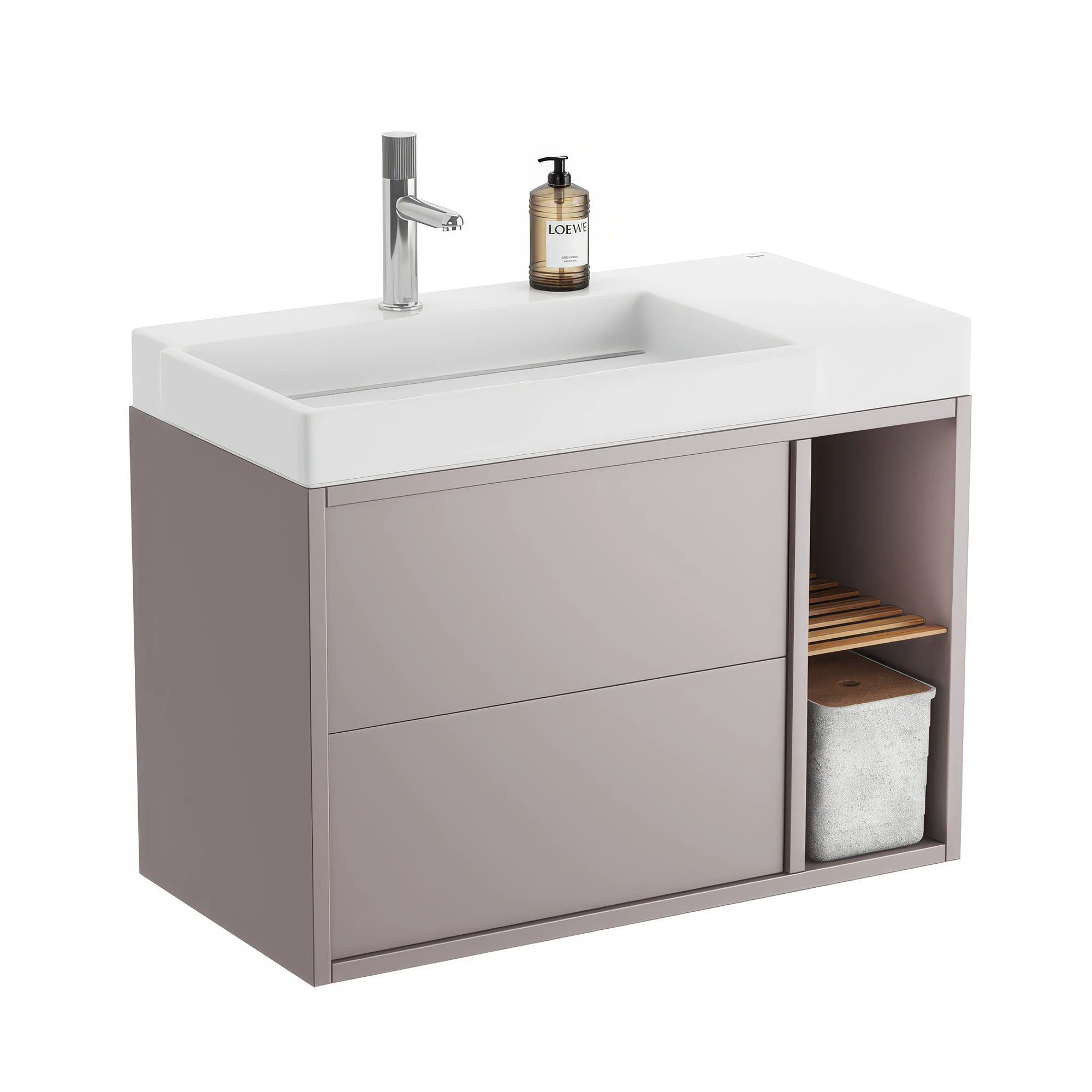 tura vanity unit light noble grey by roca — Download